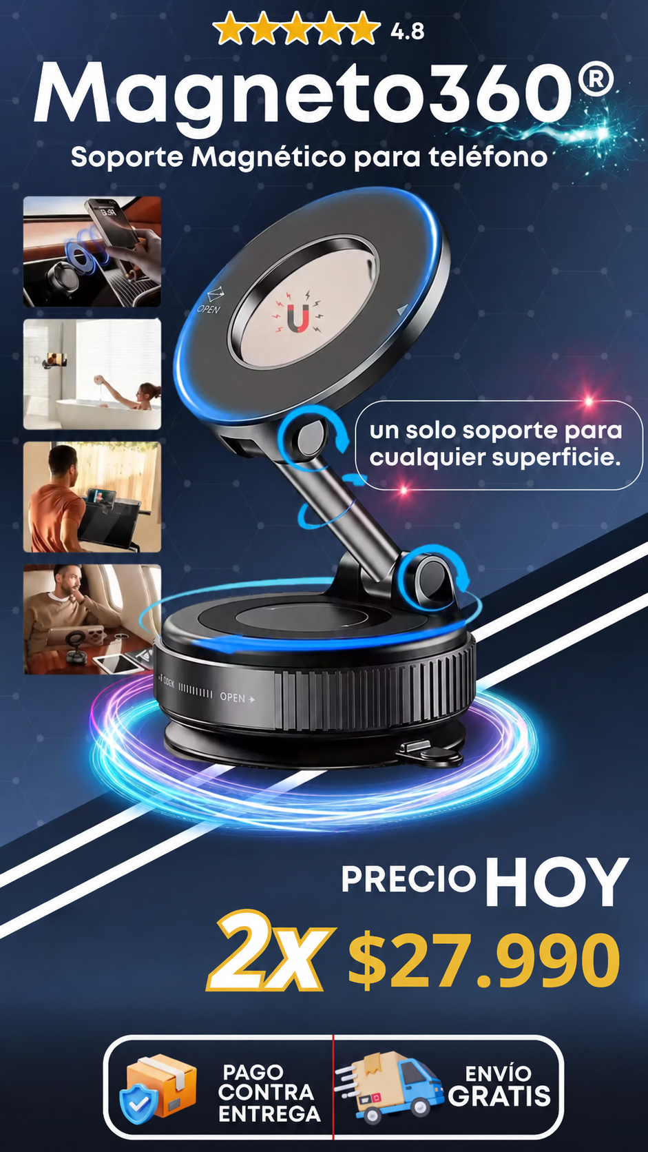 Magneto360® (Promo 2x1) - Soporte Magnético Teléfono
