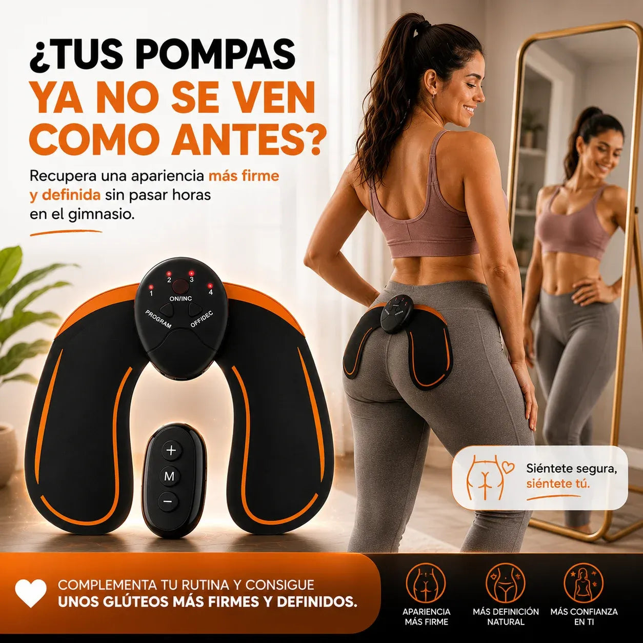 CurveTech™ - Dispositivo de Tonificación y Elevación Glútea con Tecnología EMS