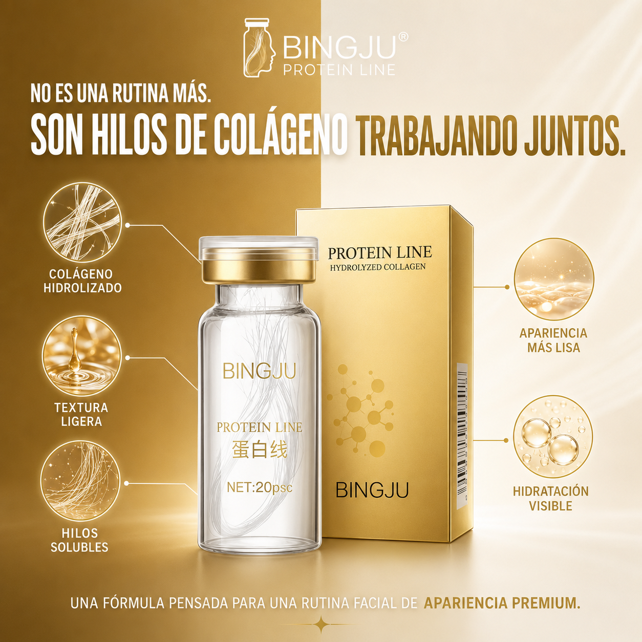Hilos de Colágeno Absorbibles Bingju - Rejuvenece tu rostro en casa sin usar una sola aguja.