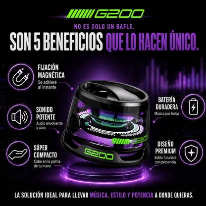 G200 Pro™ | Parlante Bluetooth con Soporte Magnético