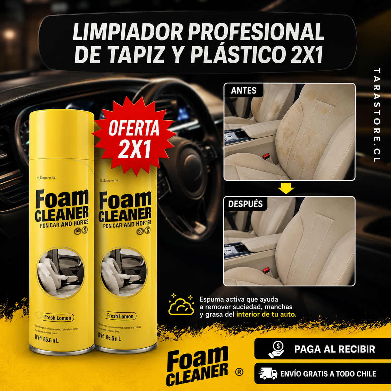2x1 Foam Cleaner™ - Eliminador de Manchas Rebeldes