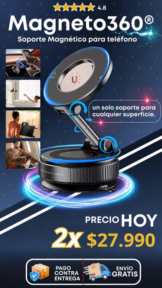 Magneto360® (Promo 2x1) - Soporte Magnético Teléfono